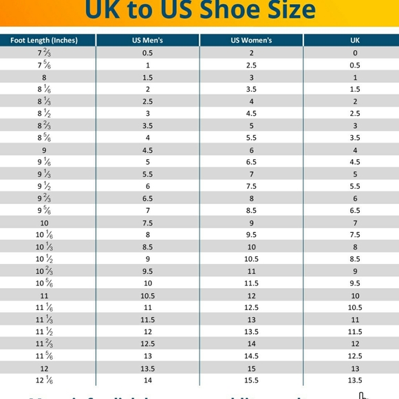 Shoe Size Chart Tamplets - Picture 6 of 10